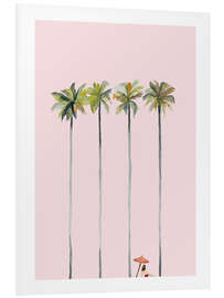 Tableau en PVC Sur la plage rose