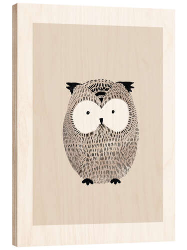 Wood print Owl