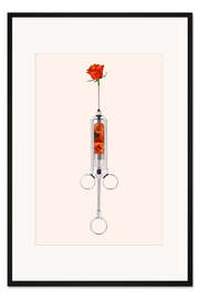 Gerahmter Kunstdruck Blumentherapie