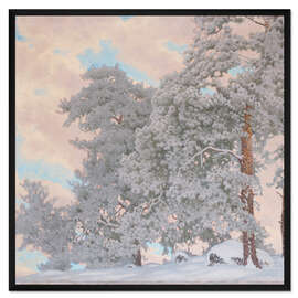 Gerahmter Kunstdruck Winterszene aus Glava