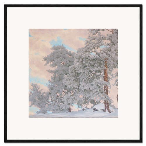 Gerahmter Kunstdruck Winterszene aus Glava