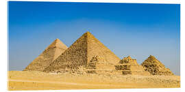 Acrylglas print The Giza pyramids