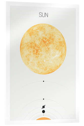 Tableau en verre acrylique Soleil (anglais)