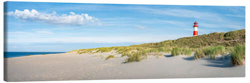 Leinwandbild Leuchtturm am Strand auf Sylt