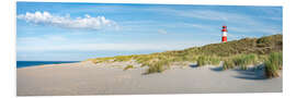 Foam board print Lighthouse on the beach on Sylt