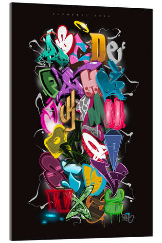 Acrylic print Graffiti Alphabet