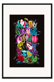 Gerahmter Kunstdruck Graffiti-Alphabet
