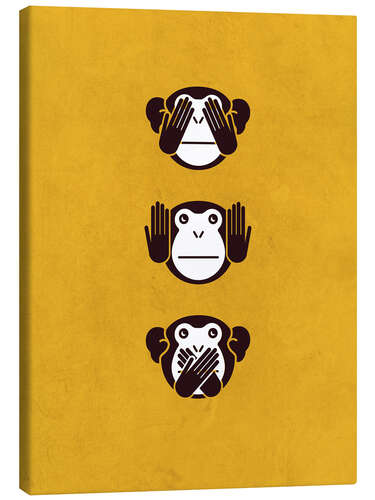 Canvas print The Three Monkeys