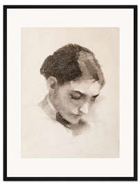 Gerahmter Kunstdruck Porträt einer Frau