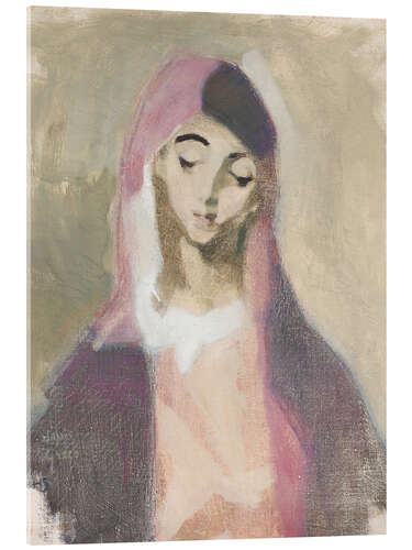 Acrylic print Madonna de la Charité, after El Greco