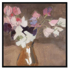 Gerahmter Kunstdruck Stilleben mit Blumen