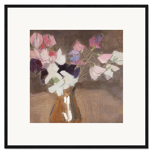 Gerahmter Kunstdruck Stilleben mit Blumen