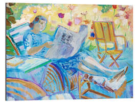 Magnettafel Lesende Frau