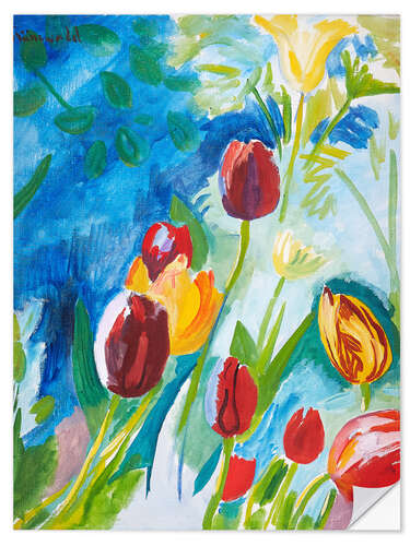 Selvklebende plakat Tulips