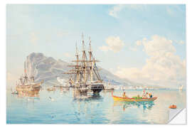 Wall sticker Swedish frigate at anchor in the roadstead off Gibraltar