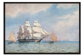 Gerahmter Kunstdruck Vanadis segeln zur Insel Jaluit in der Südsee