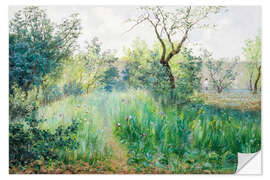 Sisustustarra French summer landscape with blooming fruit trees