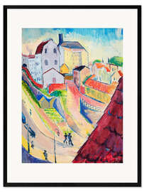 Impresión de arte enmarcada Tejado rojo, vista del Glasbruksgatan