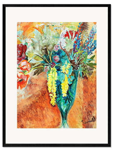 Kehystetty taidepainatus Still life with flowers