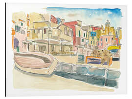 Magnettafel Procida Hafenpromenda, Italien