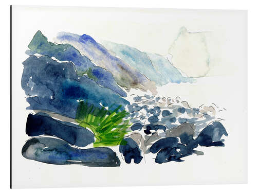 Aluminium print Charco Azul on the coast of Gran Canaria