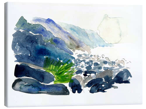 Canvas print Charco Azul on the coast of Gran Canaria