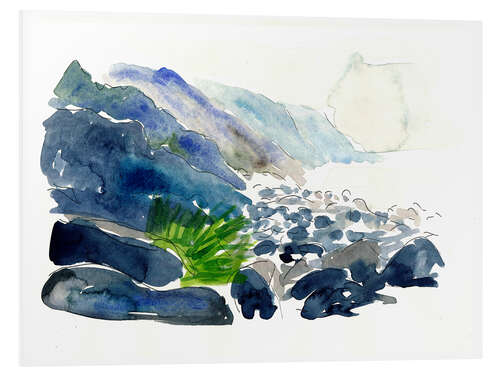 Foam board print Charco Azul on the coast of Gran Canaria