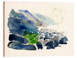 Quadro de madeira Charco Azul na costa de Gran Canaria