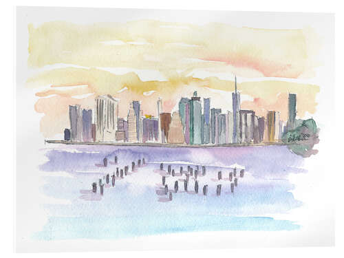 Akryylilasitaulu View from Brooklyn of the New York City skyline