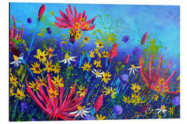 Magnettafel Rosa Kornblumen