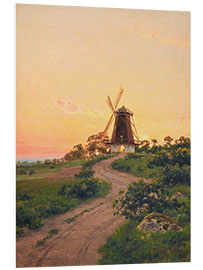 Tableau en PVC Moulin à vent au lever du soleil