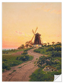 Wall sticker Windmill at sunrise