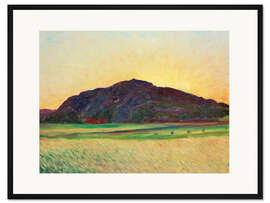 Gerahmter Kunstdruck Borreberget, Tjörn