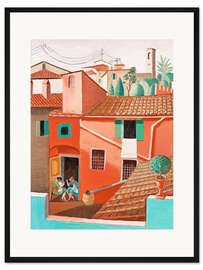 Gerahmter Kunstdruck Haus der Nachbarn