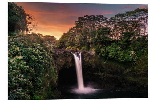 Tableau en PVC Rainbow Falls à Hilo, Big Island, Hawaï