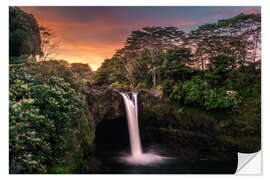 Wandsticker Rainbow Falls in Hilo, Big Island, Hawaii