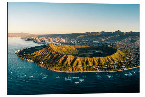 Aluminiumsbilde Diamond Head crater in Honolulu, Hawaii