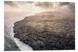 Foam board print Lava field on Big Island, Hawaii