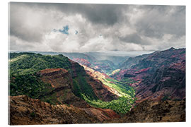 Quadro em acrílico Waimea Canyon em Kauai, Havaí