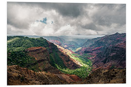 Foam board print Waimea Canyon in Kauai, Hawaii