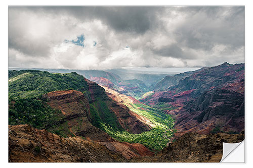 Sticker mural Waimea Canyon à Kauai, Hawaï