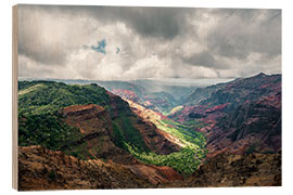 Holzbild Waimea Canyon auf Kauai, Hawaii