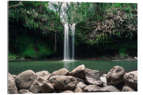 Quadro em plexi-alumínio Cachoeira no Havaí