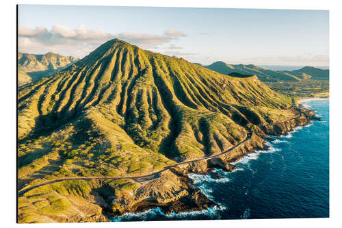 Aluminium print Crater at sunrise, Hawaii