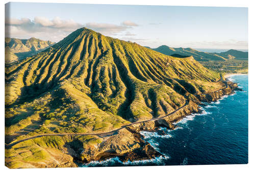 Leinwandbild Krater bei Sonnenaufgang, Hawaii