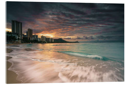 Akrylbilde Waikiki at sunrise