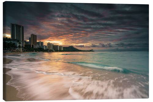Quadro em tela Waikiki ao nascer do sol
