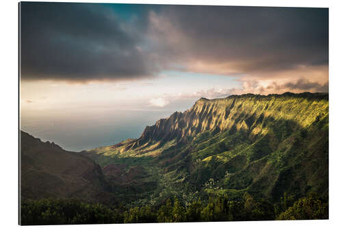 Gallery print Sunset over the Na Pali Coast, Hawaii