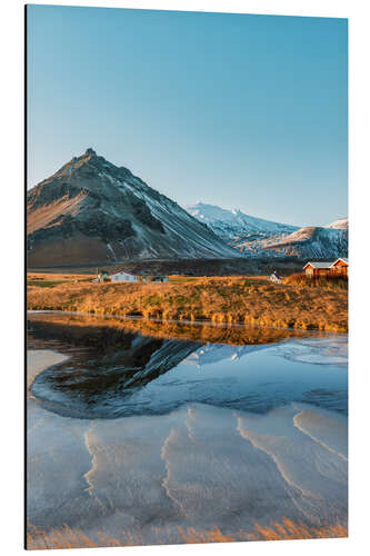 Aluminium print Winter landscape in Iceland