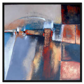 Gerahmter Kunstdruck Abstrakte Landschaft